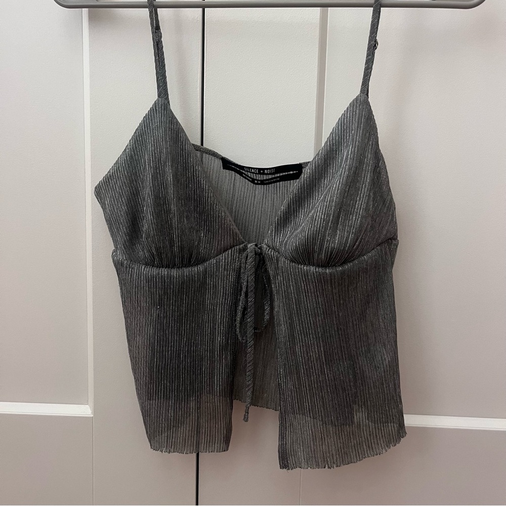 BRAND NEW Silver Urban Outfitters Tie Tank Top!!